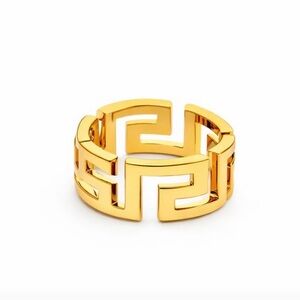 Versace Greca Gold Ring NEW